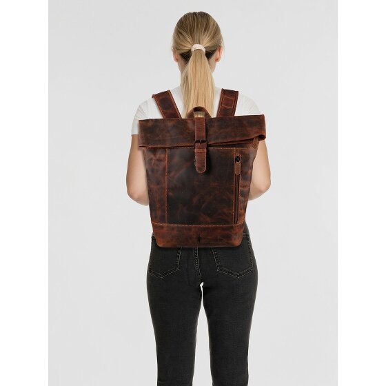 Jack Kinsky Baltimore 15 Plecak biznesowy Skórzany 43 cm Komora na laptopa