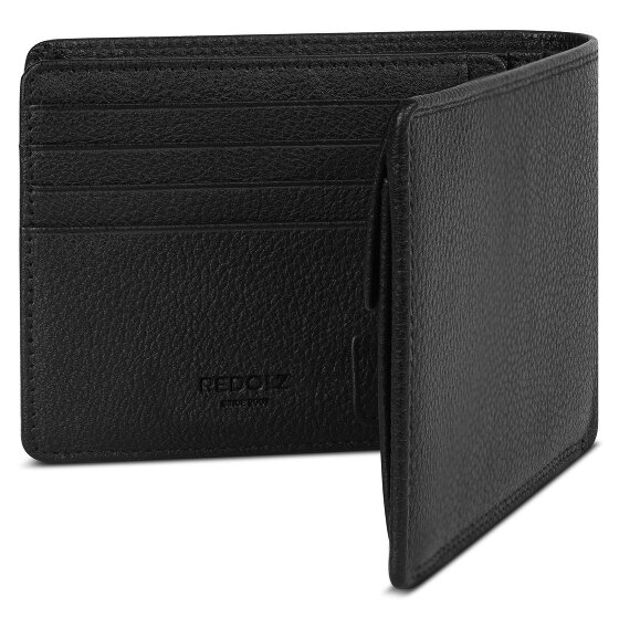 Redolz Leather Essentials QF portfel RFID skórzany 12 cm rozkładany z przegrodą na zamek błyskawiczny