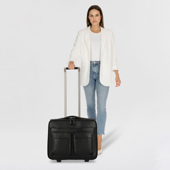 Piquadro Modus Special 2 kółka Walizka biznesowy Skórzany 44 cm Komora na laptopa