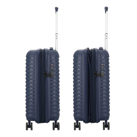d&n Travel Line 4500 4 kółka Walizka kabinowa S 55 cm z funkcją poszerzenia