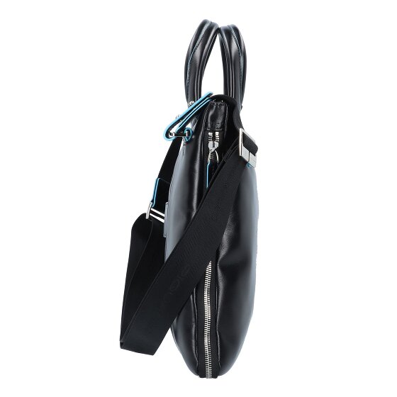 Piquadro Niebieski Kwadratowy Briefcase Skórzany 42 cm Komora na laptopa