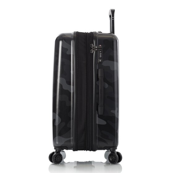 Heys Black Camo 4 kółka Walizka M 66 cm z plisą rozprężną
