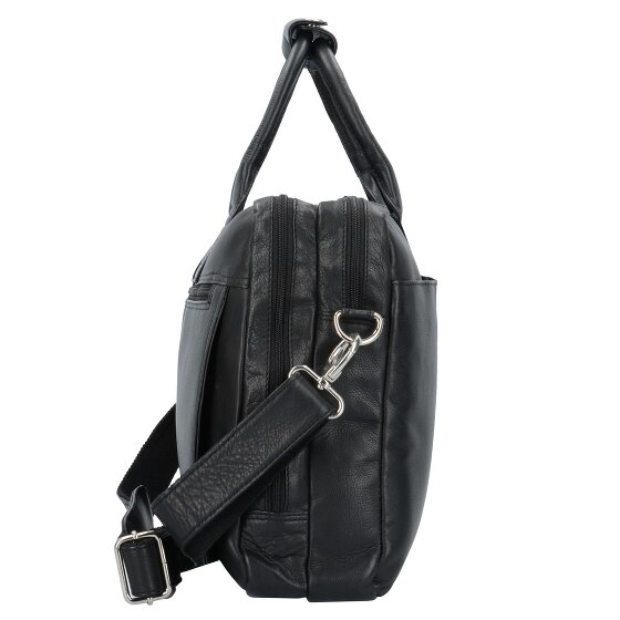 Dermata Teczka skórzana 39 cm przegroda na laptopa