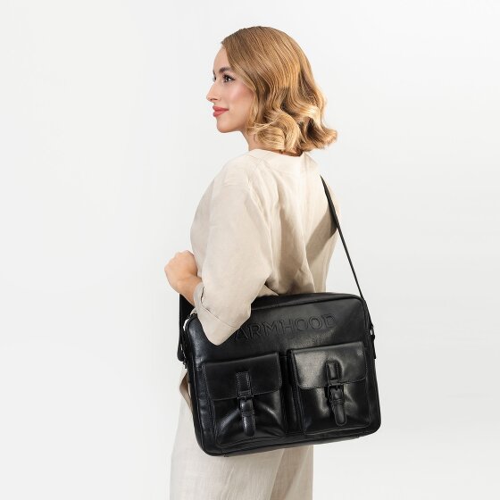 Farmhood Memphis Briefcase Messenger Skórzany 38 cm Komora na laptopa