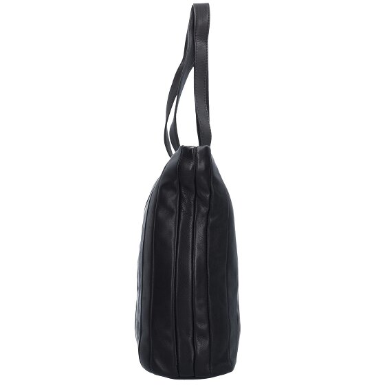 Greenland Nature Black Nappa Shopper Bag Leather 37 cm