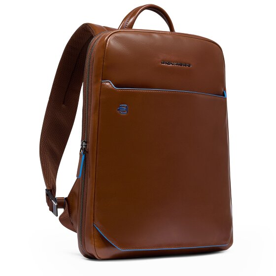 Piquadro Blue Square Plecak Ochrona RFID Skórzany 37 cm Komora na laptopa