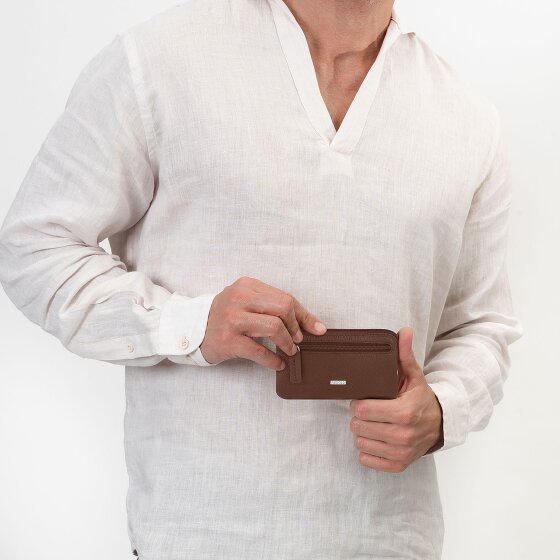 Redolz Leather Essentials Portfel z kluczem Skórzany 11.5 cm