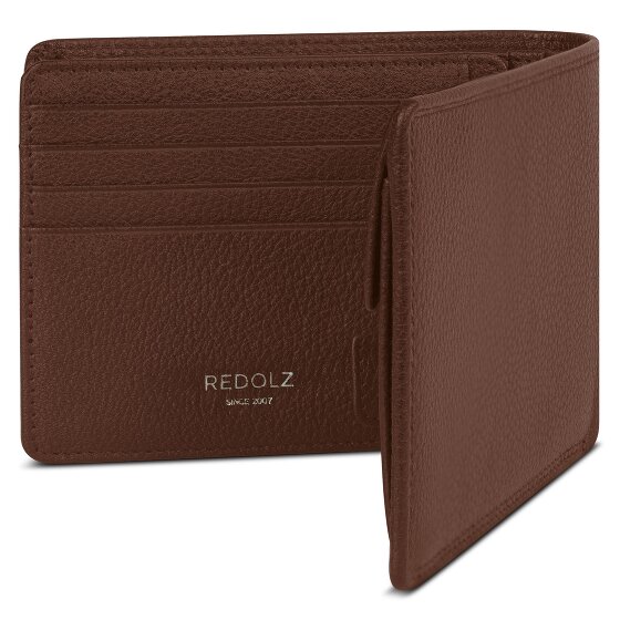Redolz Leather Essentials QF portfel RFID skórzany 12 cm rozkładany z przegrodą na zamek błyskawiczny
