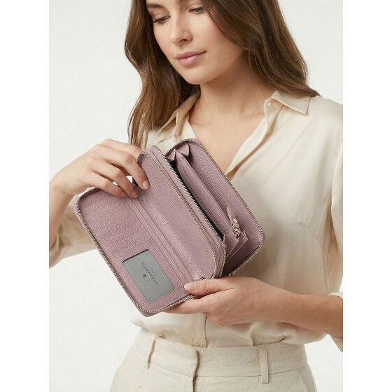 Lazarotti Bologna Leather XL Double Zip-Around Wallet RFID Leather 20 cm