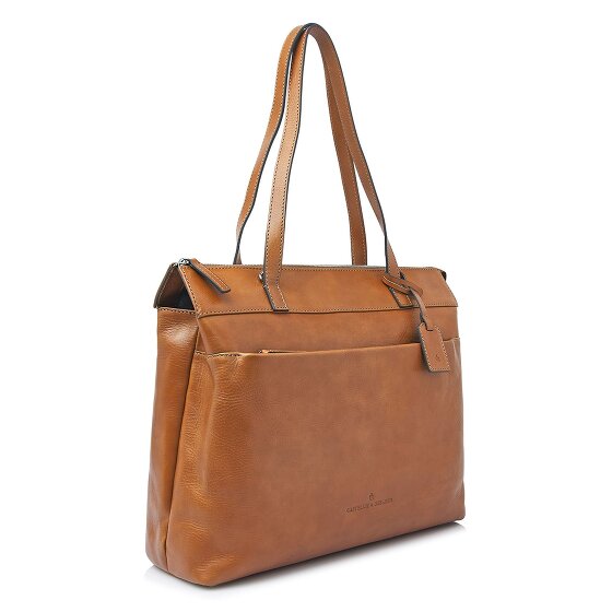 Castelijn & Beerens Lia Shopper Bag Ochrona RFID Skórzany 45 cm Komora na laptopa