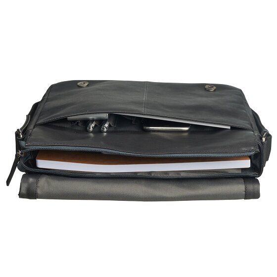 Leonhard Heyden Hamburg Messenger Leather 32 cm Laptop Compartment