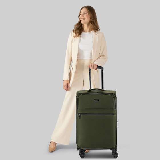 bugatti Valencia Soft 4 kółka Walizka M 65 cm z plisą rozprężną