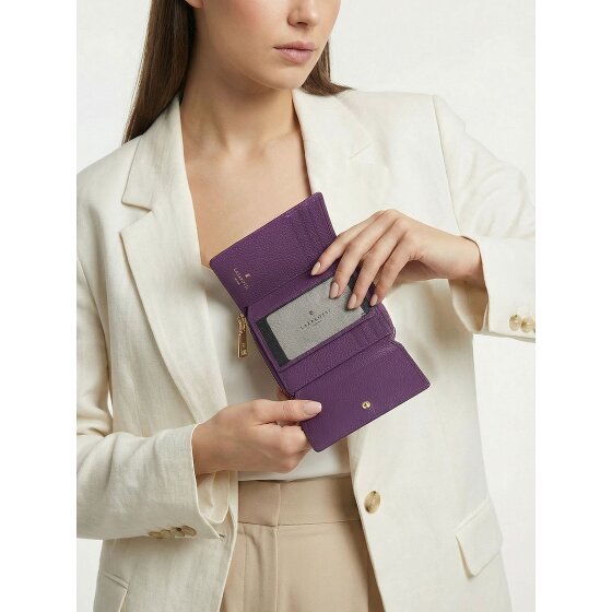 Lazarotti Skórzany portfel Bologna z zamkiem błyskawicznym 12 cm