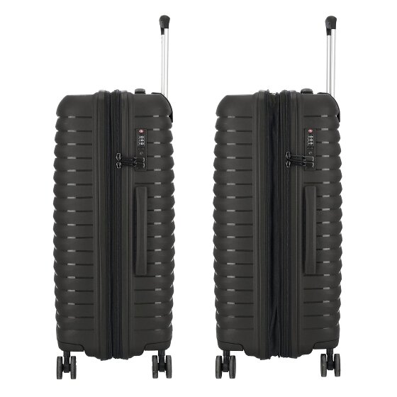 d&n Travel Line 4500 4 kółka Zestaw walizek 3-części z plisą rozprężną