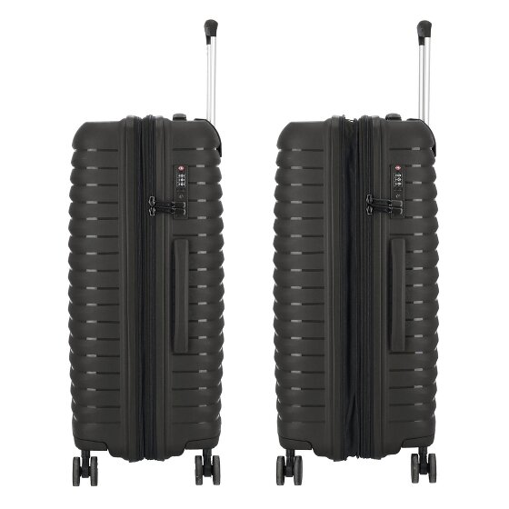 d&n Travel Line 4500 4 kółka Zestaw walizek 3-części z plisą rozprężną