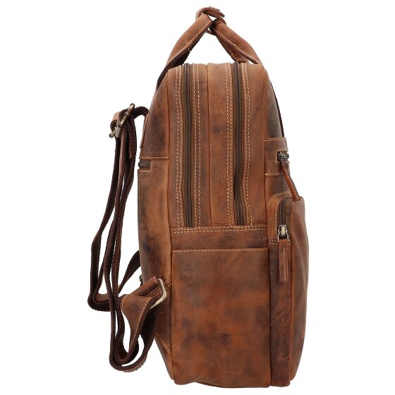 Greenburry Vintage Plecak skórzany 38 cm Komora na laptopa