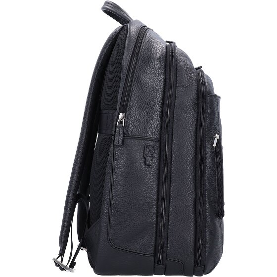 Piquadro Skórzany plecak Vibe 43 cm z przegrodą na laptopa