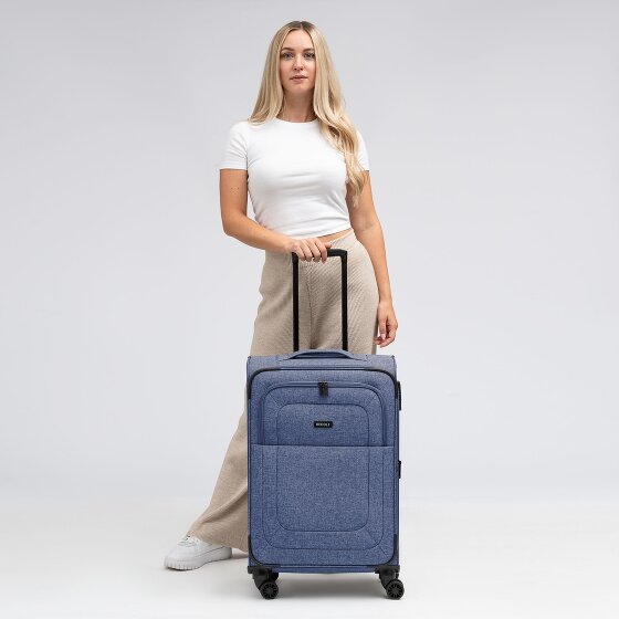 Redolz Essentials 12 MEDIUM – walizka na 4 kółkach, 67 cm, z funkcją poszerzenia kieszeni