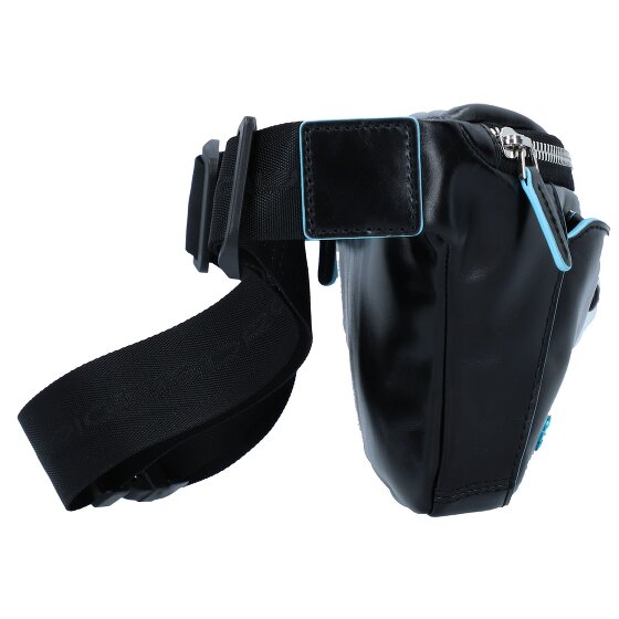 Piquadro Niebieska kwadratowa saszetka skórzana 29 cm