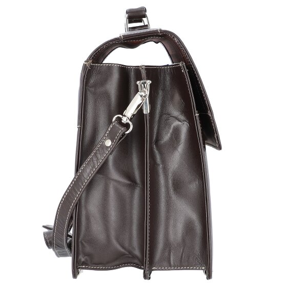 Alassio Skórzana aktówka Monaco z przegrodą na laptopa 38 cm