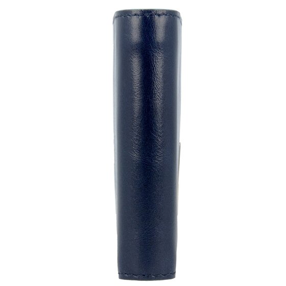 Piquadro Niebieski kwadratowy portfel skórzany 12,5 cm