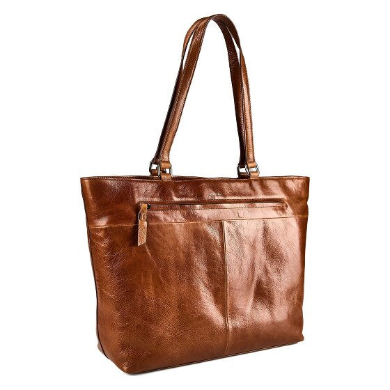 Burkely Fine Florence Shopper Bag Skórzany 37 cm Komora na laptopa
