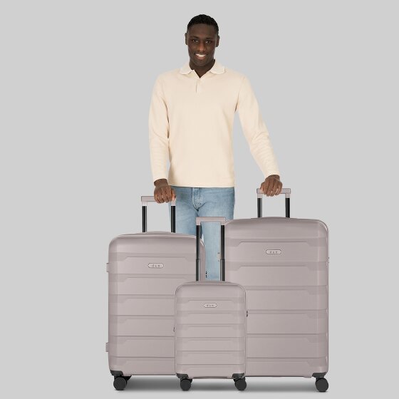 d&n South Dakota 4 kółka Zestaw walizek 3-części z plisą rozprężną