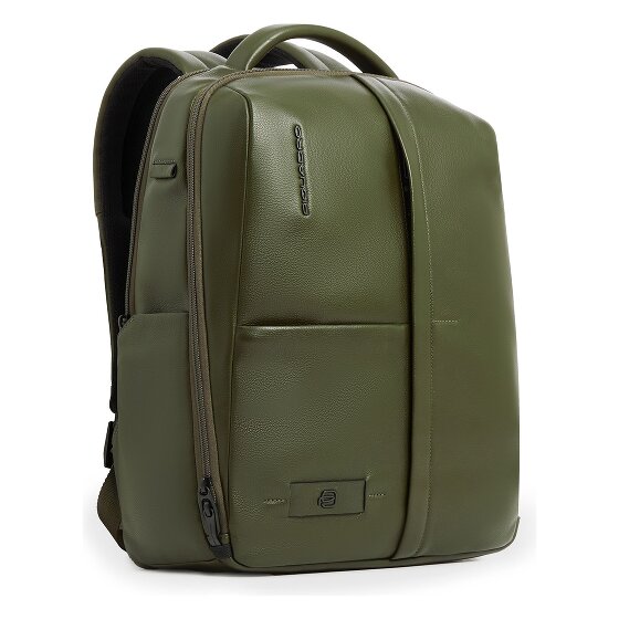 Piquadro Russell Plecak biznesowy Ochrona RFID Skórzany 42 cm Komora na laptopa