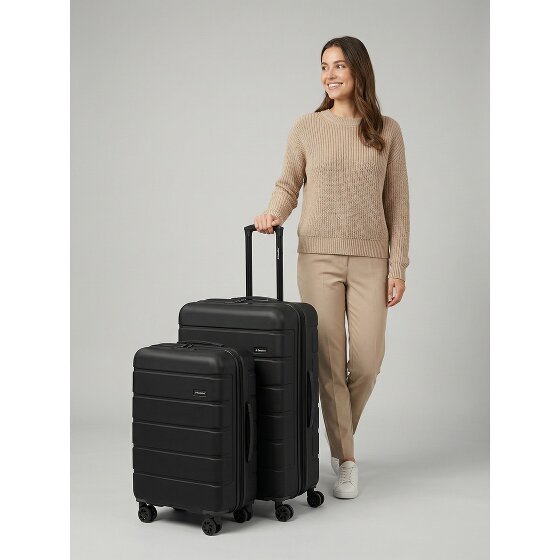 Saxoline Miami 4 kółka Zestaw walizek 2-części z plisą rozprężną