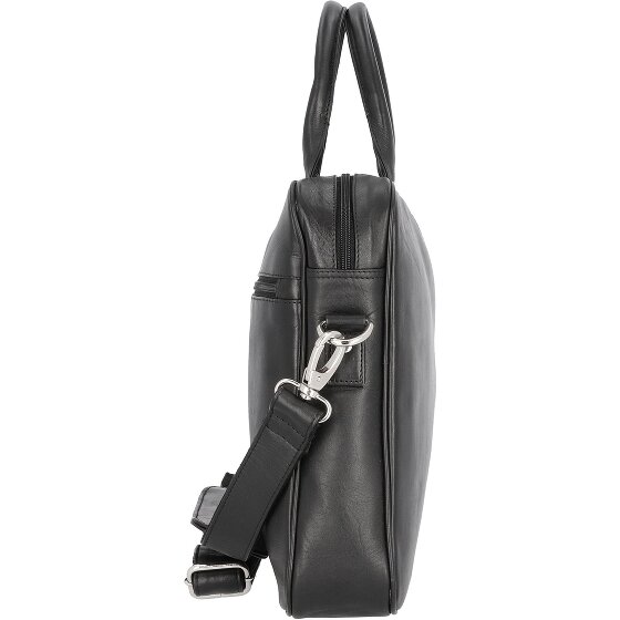 Dermata Skórzana aktówka z przegrodą na laptopa 39 cm