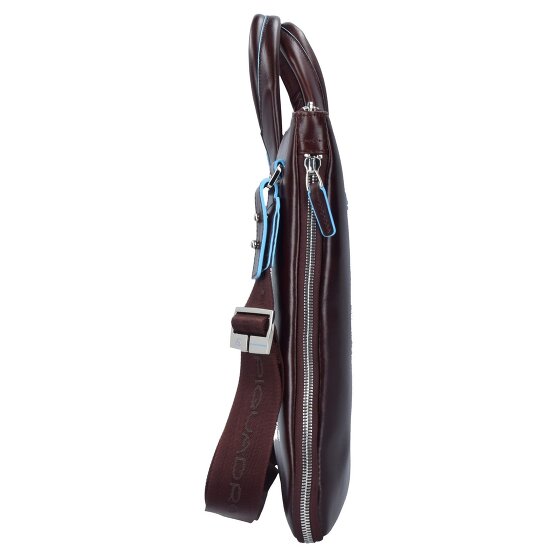 Piquadro Niebieski Kwadratowy Briefcase Skórzany 42 cm Komora na laptopa