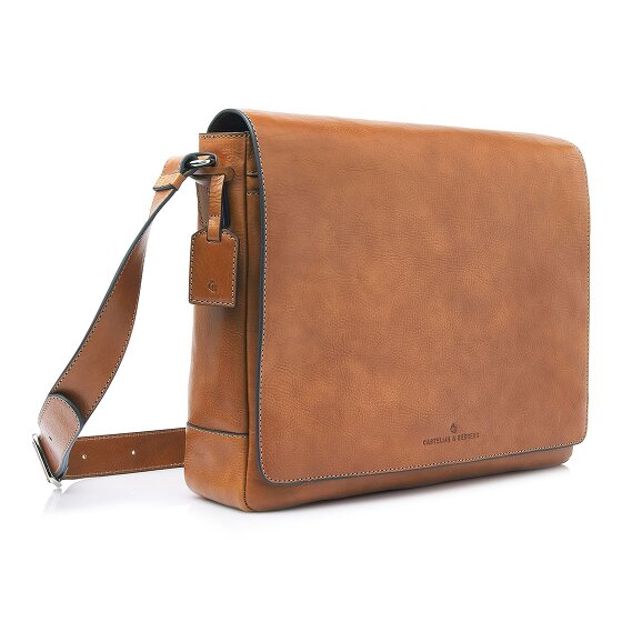 Castelijn & Beerens Mark Briefcase Messenger Ochrona RFID Skórzany 39 cm Komora na laptopa