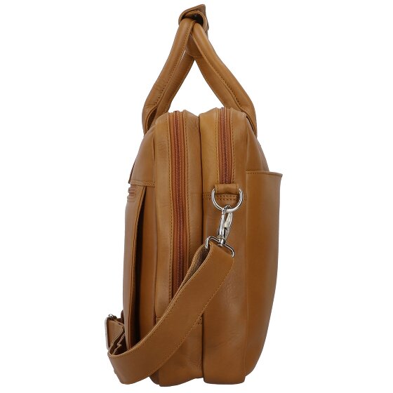 Dermata Teczka skórzana 39 cm przegroda na laptopa