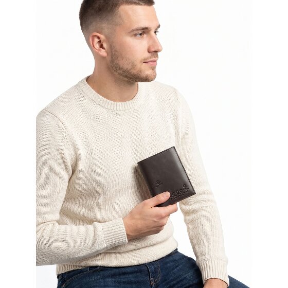 oxmox Leather Portfel Ochrona RFID Skóra 10 cm