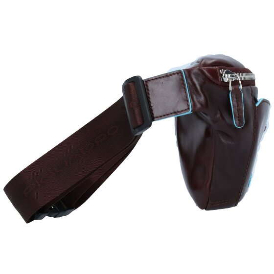 Piquadro Niebieska kwadratowa saszetka skórzana 29 cm