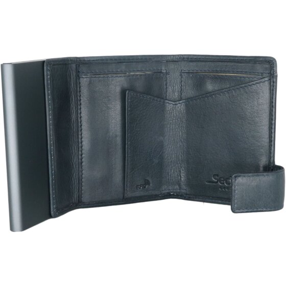 SecWal Etui na karty kredytowe SecWal 2 Skórzany portfel RFID 9 cm