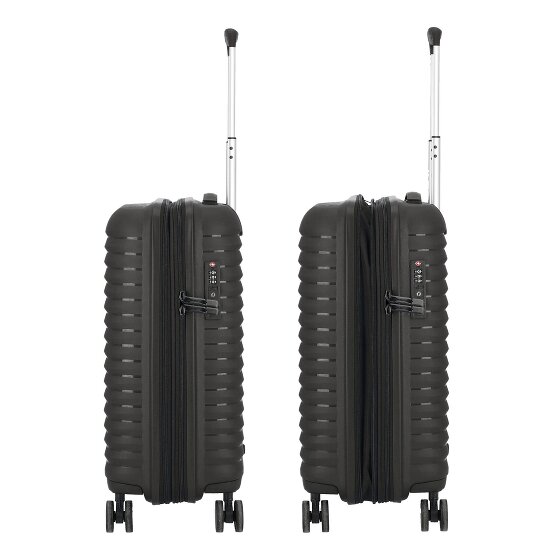 d&n Travel Line 4500 4 kółka Walizka kabinowy S 55 cm z plisą rozprężną