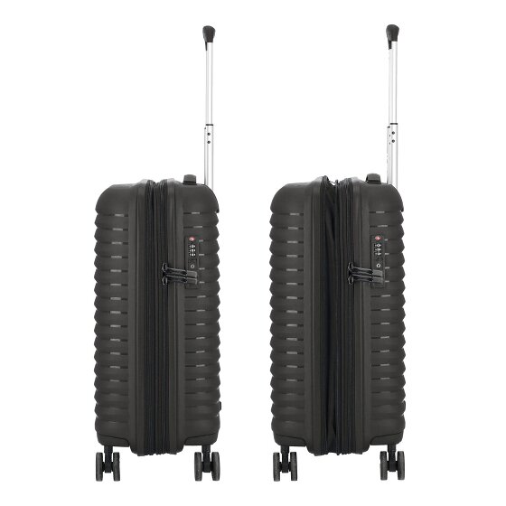 d&n Travel Line 4500 4 kółka Walizka kabinowy S 55 cm z plisą rozprężną