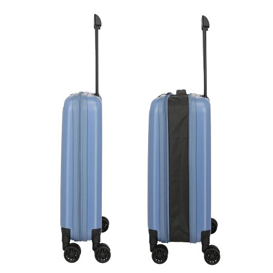 Travelite Składany 4-kołowy wózek kabinowy Basics 55 cm z rozszerzaną plisą