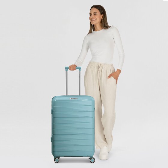 Franky London 4 kółka Walizka M 65 cm z plisą rozprężną