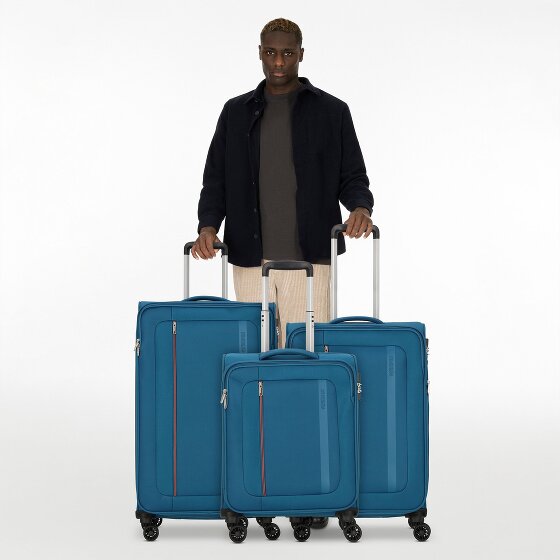 American Tourister Blazing Ride 4 kółka Zestaw walizek 3-części z plisą rozprężną