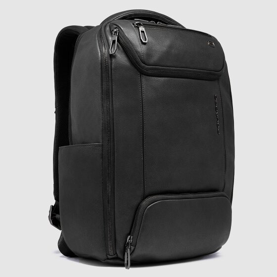 Piquadro Cronus Plecak biznesowy Ochrona RFID Skórzany 41 cm Komora na laptopa