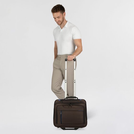 Dermata Wózek biznesowy na 2 kółkach 42 cm Przegroda na laptopa