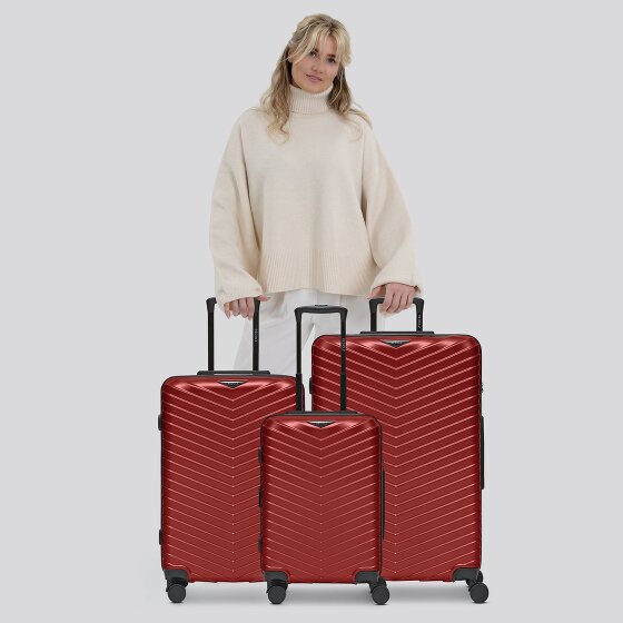 Redolz Essentials 18 4 kółka Zestaw walizek 3-części z plisą rozprężną