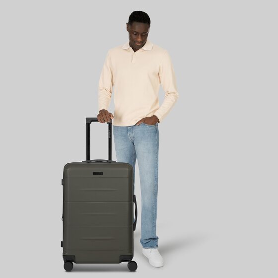 Police London 4 kółka Walizka 64 cm z plisą rozprężną