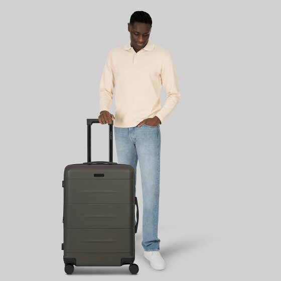 Police London 4 kółka Walizka 64 cm z plisą rozprężną