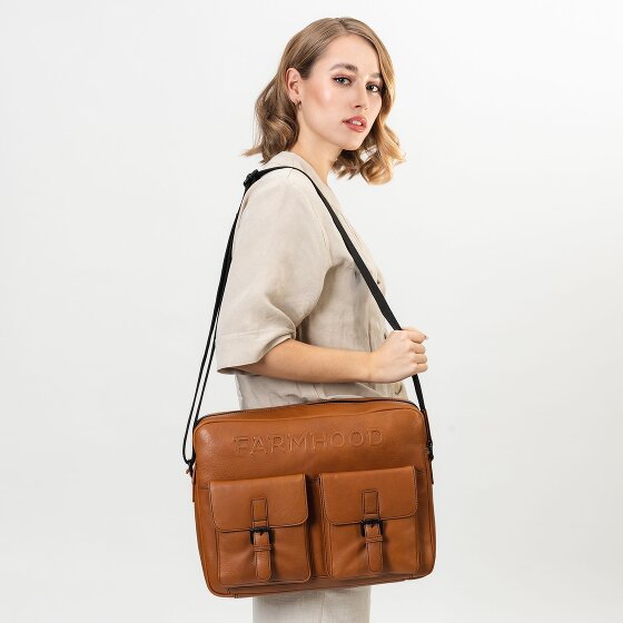 Farmhood Memphis Briefcase Messenger Skórzany 38 cm Komora na laptopa