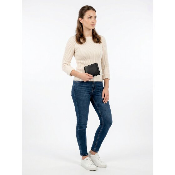 oxmox Leather Portfel Ochrona RFID Skóra 12 cm
