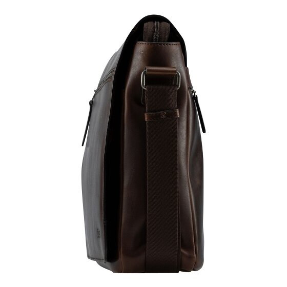 Jost Lund Briefcase Messenger Skórzany 41.5 cm Komora na laptopa