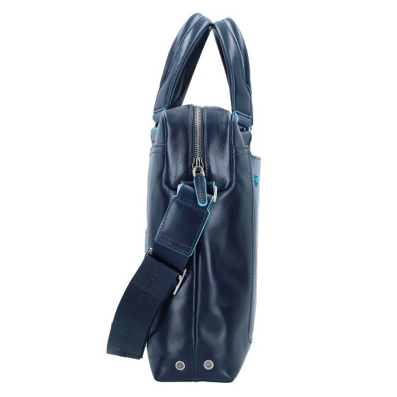 Piquadro Niebieski Kwadratowy Briefcase III Skórzany 40 cm Laptop Compartment